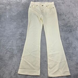 MiH Jeans Women 27 Ecru Marrakesh Aviator Jeans Mid Rise Kick Flare Pants